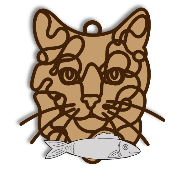 Pet Ornaments Cat Doodles